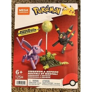 Mega Construx‎ Pokemon Umbreon & Espeon 125 Pcs Building Set HGC21 Age 6+ Sealed